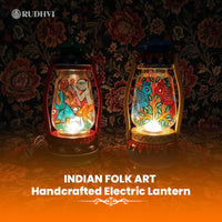 Indian Folk Art Handcrafted Electric Lantern