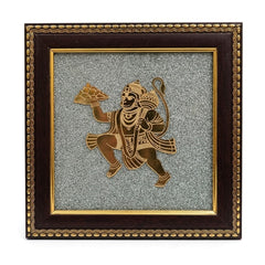 Hanuman Shakti Pyrite Frame | Protection & Wealth Vastu Decor