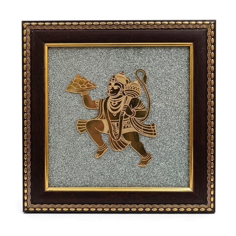 Hanuman Shakti Pyrite Frame | Protection & Wealth Vastu Decor