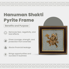 Hanuman Shakti Pyrite Frame | Protection & Wealth Vastu Decor