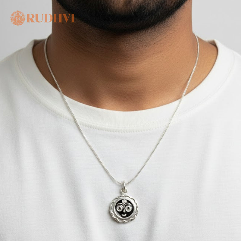 Silver Jagannath Pendant – Divine Protection & Peace | Rudhvi