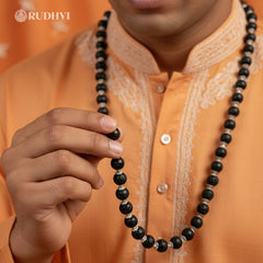 Silver Plated Karungali Mala for Protection, Focus & Meditation | Rudhvi™