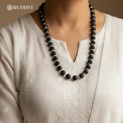 Silver Plated Karungali Mala for Protection, Focus & Meditation | Rudhvi™