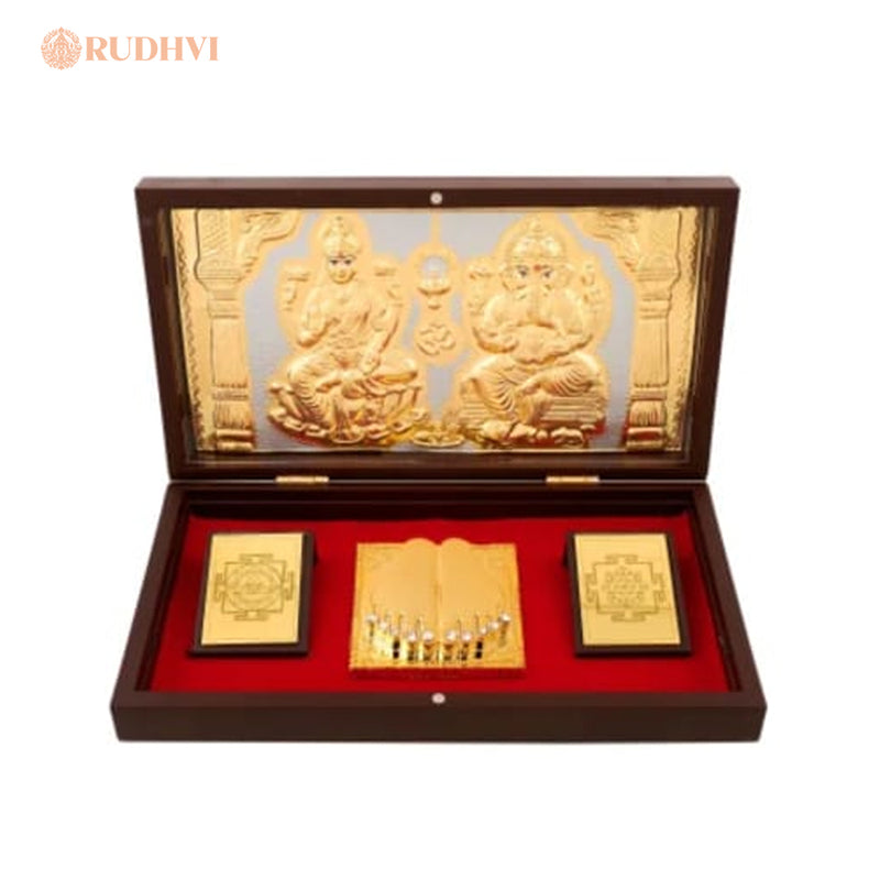 Laxmi Ganesh Pocket Temple – Portable Prosperity & Wisdom Blessing Box