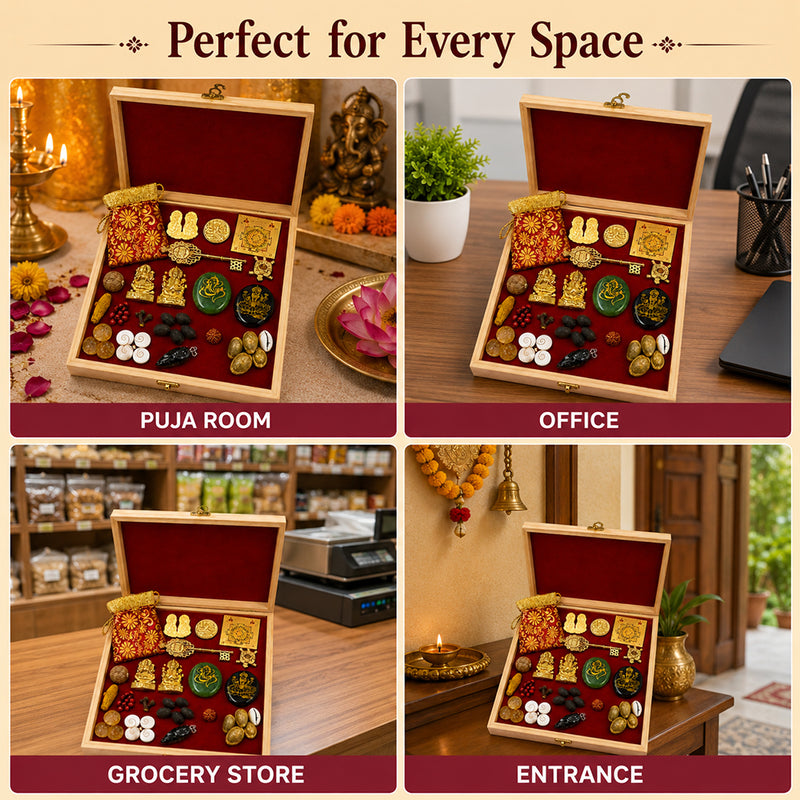 Lakshmi Ganesh Kuber Wealth Kit | Laxmi Kuber Puja Kit for Wealth, Prosperity & Vastu