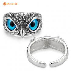 Energized Lakshmi Owl Ring – Wealth, Wisdom & Protection Symbol