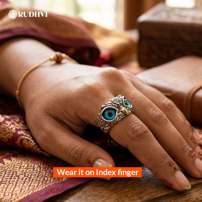Energized Lakshmi Owl Ring – Wealth, Wisdom & Protection Symbol