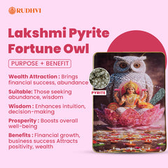 Lakshmi Pyrite Fortune Owl | Wealth Attraction & Prosperity Energizer