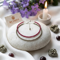 Love & Money Crystal Anklet – Pyrite & Garnet Prosperity Anklet
