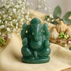 Lucky Ganpati Green Aventurine Idol – Attract Wealth, Luck & Positive Energy
