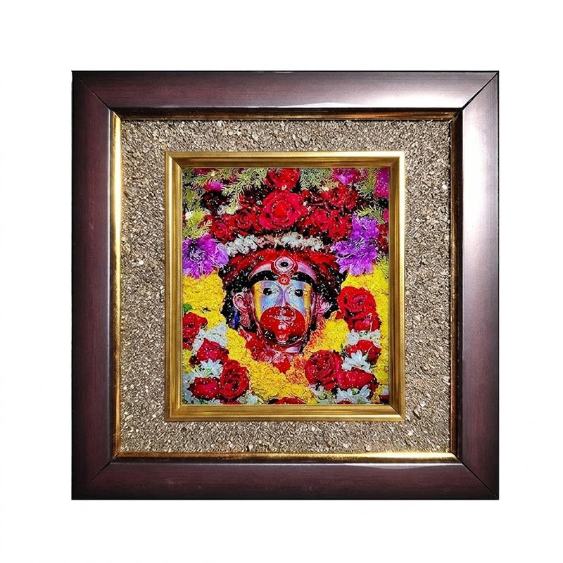Maa Tara Pyrite Protection Frame – Spiritual Protection & Wealth Energy Decor