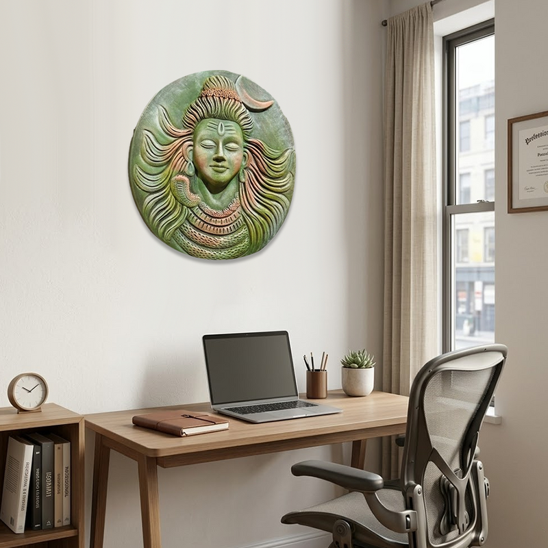 Mahadev Divine Aura Frame – Spiritual Wall Decor for Peace, Power & Positivity | Rudhvi