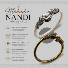 Mahadev Nandi Power Kada for Men | Shiva Protection Bracelet