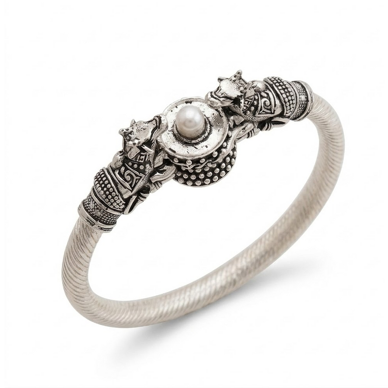 Mahadev Nandi Power Kada for Men | Shiva Protection Bracelet