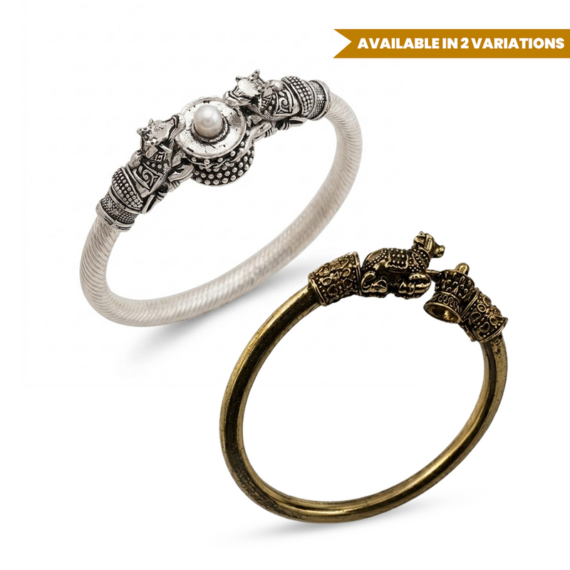 Mahadev Nandi Power Kada for Men | Shiva Protection Bracelet
