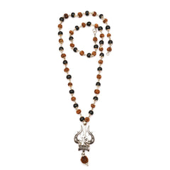Mahadev Trishul Rudraksha Karungali Mala – Protection & Spiritual Strength