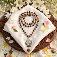 Mahadev Trishul Rudraksha Karungali Mala – Protection & Spiritual Strength