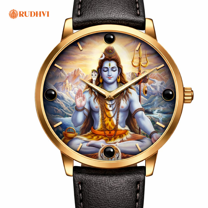 Rudhvi™ Shiv Black Onyx Watch – Mahakaal Inspired Divine Edition