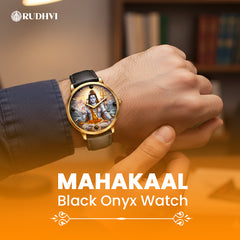 Rudhvi™ Shiv Black Onyx Watch – Mahakaal Inspired Divine Edition