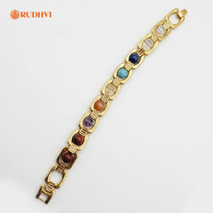 7 Chakra Gold Plated Bracelet for Balance, Energy & Positive Vibes