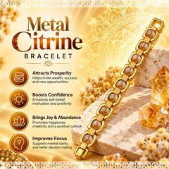 Citrine Bracelet for Wealth, Prosperity & Success | Metal Citrine Bracelet