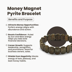 Money Magnet Pyrite Bracelet – Wealth, Confidence & Success Crystal