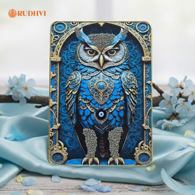 Money Magnet Evil Eye Owl – Wealth, Protection & Wisdom Canvas Wall Frame