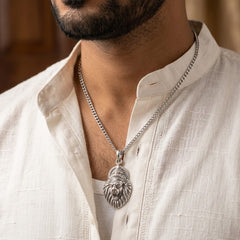 Silver Narasimha Pendant – Protection, Courage & Divine Energy