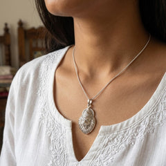 Silver Narasimha Pendant – Protection, Courage & Divine Energy