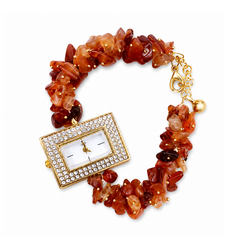 Natural Carnelian Crystal Watch for Men – Energy & Confidence Gemstone Watch