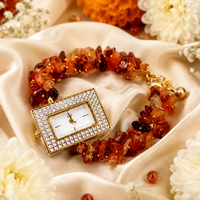Natural Carnelian Crystal Watch for Men – Energy & Confidence Gemstone Watch