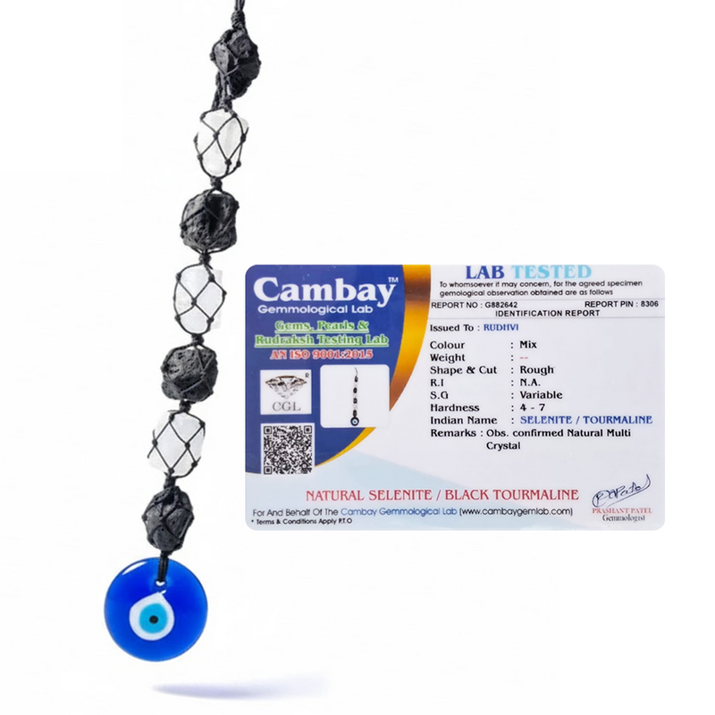 Nazar Suraksha Evil Eye Protection Hanging with Tourmaline | Rudhvi™