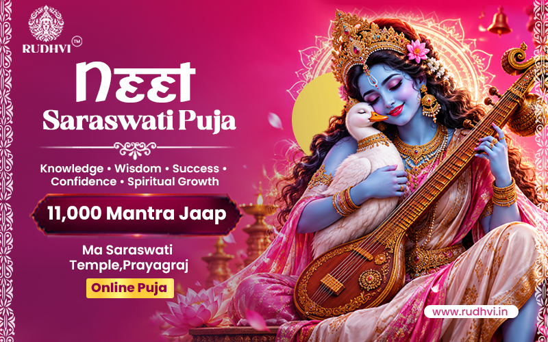 Neel Saraswati Puja Online | Maa Saraswati Mantra Jaap for Knowledge, Wisdom & Success
