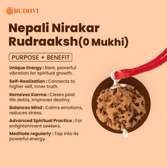 Nepali Nirakar Rudraksha (0 Mukhi) – Rare Bead for Self-Realization, Karma Cleansing & Spiritual Awakening
