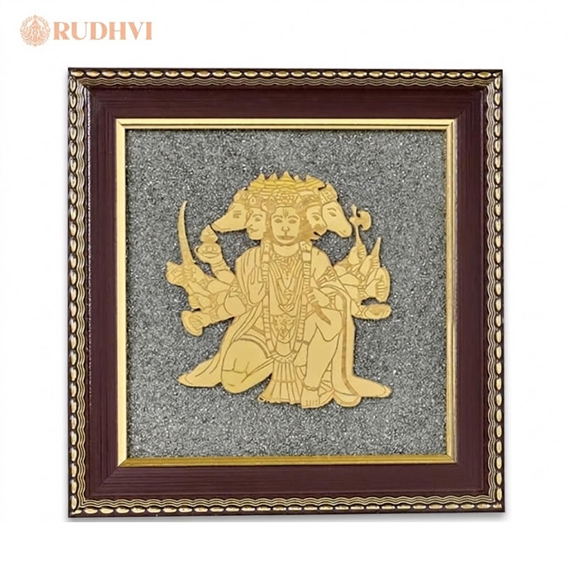 Panchamukhi Hanuman Pyrite Frame  l Rudhvi