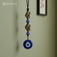 Pyrite Evil Eye Hanging for Home & Office – Nazar Protection & Wealth Attraction | Rudhvi™