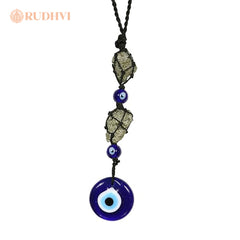 Pyrite Evil Eye Hanging for Home & Office – Nazar Protection & Wealth Attraction | Rudhvi™