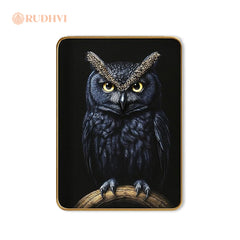 Raw Pyrite Owl Wall Frame – Wisdom, Wealth & Protection | Rudhvi™