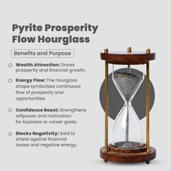 Pyrite Prosperity Flow Hourglass – Wealth Attraction & Positive Energy Decor