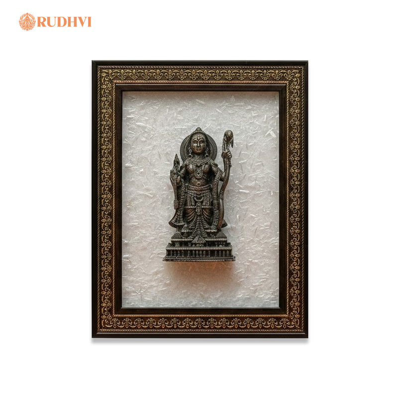 Pyrite Ram Idol on Selenite Frame | Rudhvi