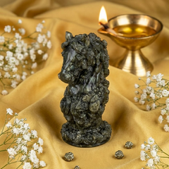 Natural Pyrite Vastu Success Horse Statue | Crystal Horse for Home & Office Décor