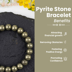  golden pyrite bracelet Rudhvi money magnet crystal for confidence and financial growth