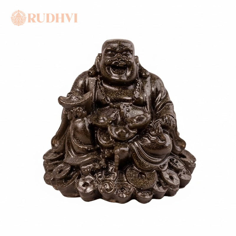 Pyrite Dust Laughing Buddha – Wealth, Happiness & Good Luck Idol | Rudhvi