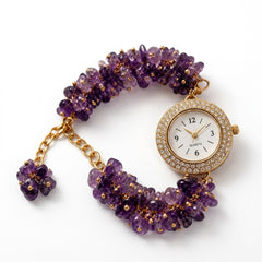 Queen Aura Luxury Amethyst Crystal Watch for Women