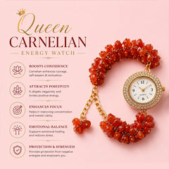 Luxury Carnelian Energy Watch – Confidence, Success & Feminine Power