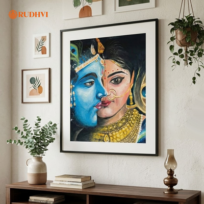 Divine Union – Radha Krishna Eternal Love Pattachitra