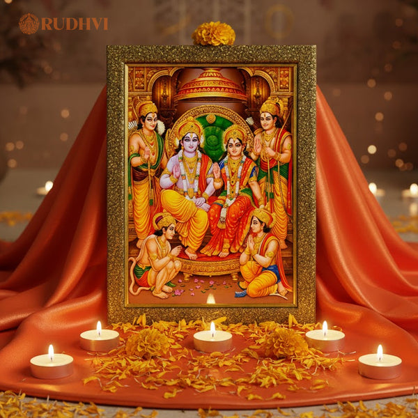 Ram Darbar Pyrite Frame – Family Harmony, Positivity & Prosperity | Rudhvi