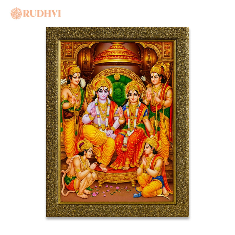 Ram Darbar Pyrite Frame – Family Harmony, Positivity & Prosperity | Rudhvi