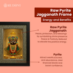 Raw Pyrite Jagannath Frame – Divine Wall Frame for Wealth, Peace & Protection