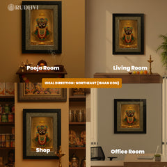 Raw Pyrite Jagannath Frame – Divine Wall Frame for Wealth, Peace & Protection